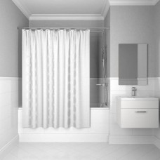 Штора для ванной комнаты, 200х200 см, Chequers White 432P20RI11