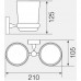 Стакан двойной настенный Veragio Stanford VR.STD-7742.CR