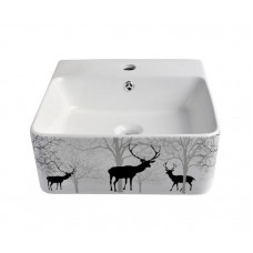 Раковина чаша Bronze de Luxe Black Deer 1060BD, белый