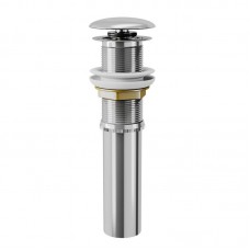 Донный клапан для раковины DK DC9001 1/4" клик-клак, хромированная крышка