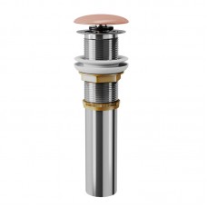 Донный клапан для раковины DK DC9004 1/4" клик-клак, розовая крышка