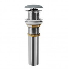 Донный клапан для раковины DK DC9006 1/4" клик-клак, графит крышка