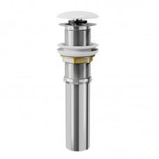 Донный клапан для раковины DK DC9008 1/4" клик-клак, белая матовая крышка