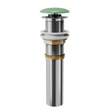 Донный клапан для раковины DK DC9012 1/4" клик-клак, зеленая матовая крышка