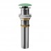 Донный клапан для раковины DK DC9012 1/4" клик-клак, зеленая матовая крышка