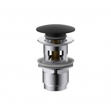 Донный клапан Vincea DPU-1B01MB с переливом, черный