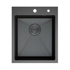 Кухонная мойка D&K DKS415006 нержавеющая сталь, графит