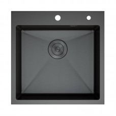 Кухонная мойка D&K DKS505006 нержавеющая сталь, графит