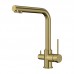 Смеситель для кухни Elghansa Kitchen Pure Water 56A5216-MattGold под фильтр, матовое золото