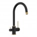 Смеситель для кухни Elghansa Kitchen Pure Water 56B5216-BlackGold под фильтр, черный/золотой