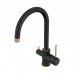 Смеситель для кухни Elghansa Kitchen Pure Water 56B5216-BlackGold под фильтр, черный/золотой