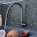 Смеситель для кухни Elghansa 56F5216-Black под фильтр с гибким изливом, черный