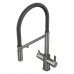 Смеситель для кухни 3 в 1 Elghansa Kitchen Pure Water 56F5511-Gun под фильтр, оружейная сталь