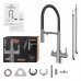 Смеситель для кухни 3 в 1 Elghansa Kitchen Pure Water 56F5511-Steel под фильтр, сталь