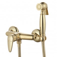 Смеситель Lemark Pramen LM3318G с гигиеническим душем, золотой