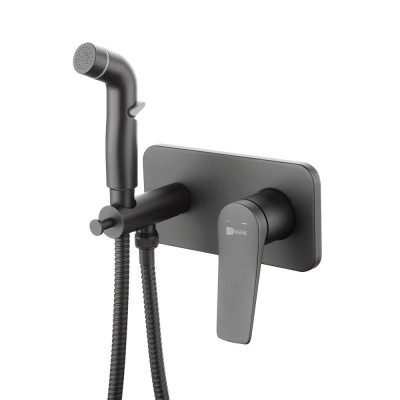 Смеситель Lemark Bronx LM3720BL с гигиеническим душем, черный
