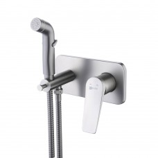 Смеситель Lemark Bronx LM3720GM с гигиеническим душем, графит