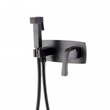 Смеситель Lemark Nubira LM6219ORB с гигиеническим душем, бронза, черный