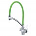 Смеситель для кухни Lemark Comfort LM3070C-Green с гибким изливом