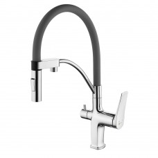 Смеситель для кухни Lemark Comfort LM3074C-Gray с гибким изливом