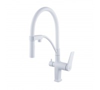 Смеситель для кухни Lemark Bronx LM3761MW, белый матовый