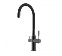 Смеситель для кухни Lemark Expert LM5083BL-Black с гибким изливом, черный