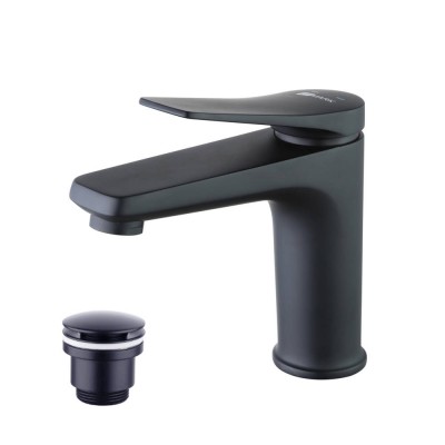 Смеситель для раковины Lemark Bronx LM3706BL черный