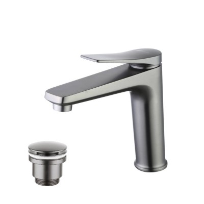 Смеситель для раковины Lemark Bronx LM3737GM, графит
