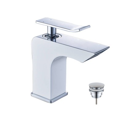 Смеситель для раковины Lemark Contest LM5806CW белый, хром