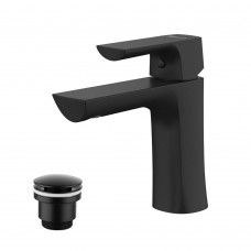 Смеситель для раковины Lemark Ursus LM7206BL, черный