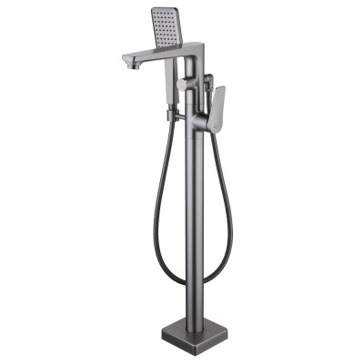 Смеситель для ванны напольный Lemark Bronx LM3744GM графит