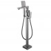 Смеситель для ванны напольный Lemark Bronx LM3744GM графит
