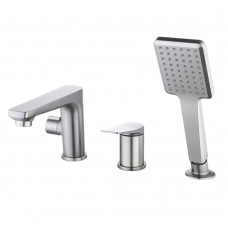 Смеситель на борт ванны Lemark Bronx LM3745GM, графит