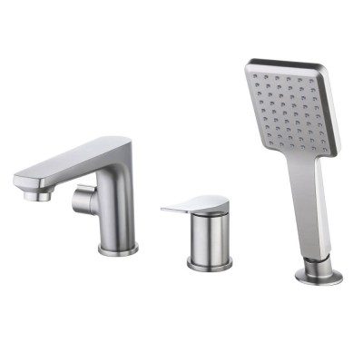 Смеситель на борт ванны Lemark Bronx LM3745GM, графит