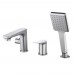 Смеситель на борт ванны Lemark Bronx LM3745GM, графит