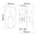 Смеситель для душа/ванны скрытого монтажа WasserKRAFT Donau 5341